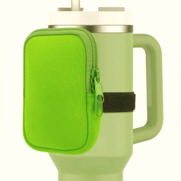 Green Neoprene Tumbler Pouch - Picture 1 of 4